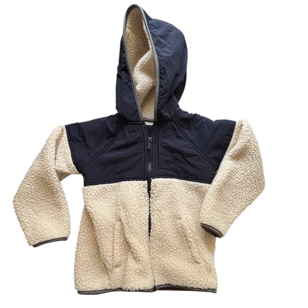 Old Navy Kids Zip Hoodie - 4T Navy Blue and Cream   SKU 7